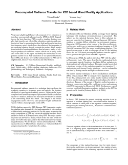 Precomputed Radiance Transfer for X3D based Mixed Reality