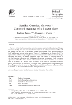 Gernika, Guernica, Guernica? Contested meanings of a Basque place