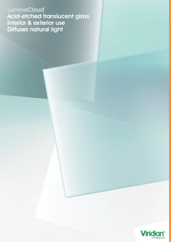 LuminaCloud&trade; Acid-etched translucent glass