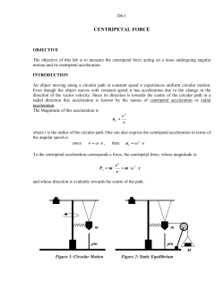 centripetal force - Ryerson Department of Physics
