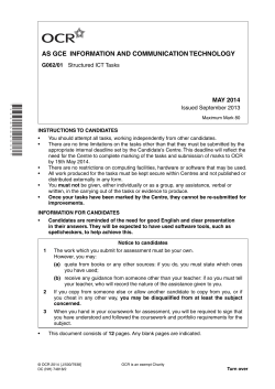 Structured ICT tasks