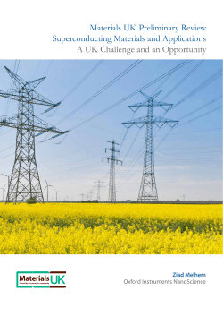 Materials UK Preliminary Review Superconducting Materials and