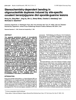 Stereochemistry-dependent bending in