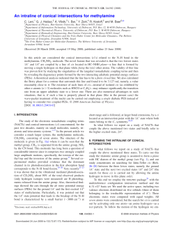 An intraline of conical intersections for methylamine