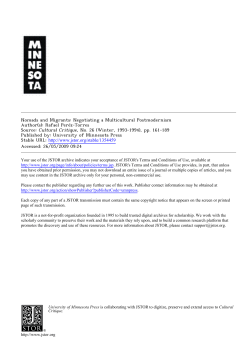Nomads and Migrants: Negotiating a Multicultural Postmodernism