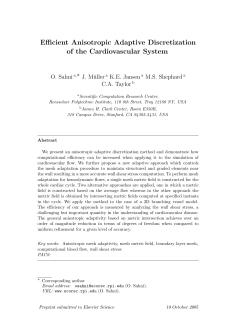 Efficient Anisotropic Adaptive Discretization of the Cardiovascular