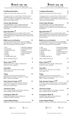 Brunch Menu - The Five Point