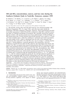 OH and HO2 concentrations, sources, and loss rates during the