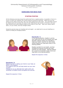 EXERCISES FOR NECK PAIN