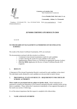 junior certificate results 2010