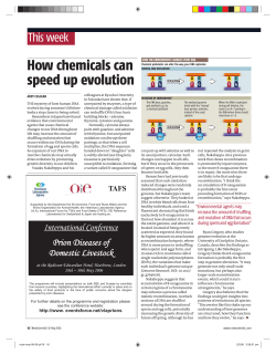 How chemicals can speed up evolution