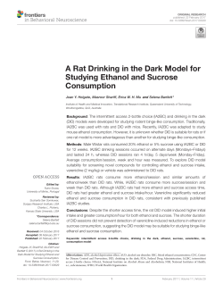 A Rat Drinking in the Dark Model for Studying Ethanol and Sucrose