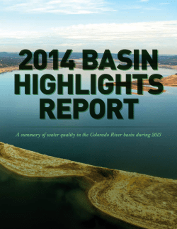 A summary of water quality in the Colorado River basin during