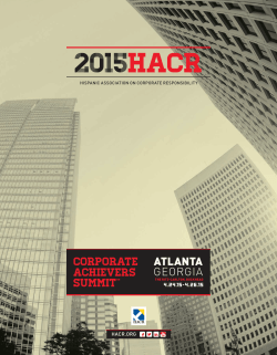 2015 HACR Corporate Achievers Summit™ Program Book