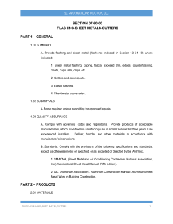 Flashing -Sheet Metals - Gutters
