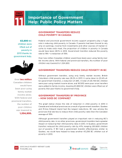 FACT SHEET 11: Importance of Government Help: Public Policy