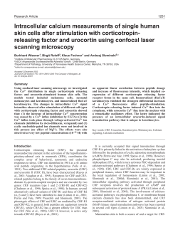 Intracellular calcium measurements of single human skin cells after