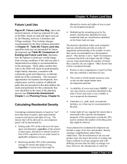 Future Land Use Calculating Residential Density
