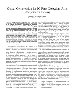 Output Compression for IC Fault Detection Using Compressive
