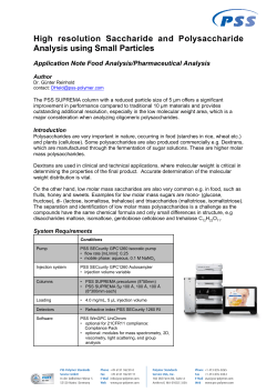 High resolution Saccharide and Polysaccharide