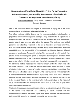 Determination of Total Polar Material in Frying Fat by Preparative