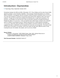 introduction ozymandias shelley