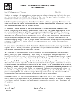 EFPN 2015 Annual Report - Midland County Emergency Food