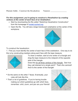 Platonic Solids &ndash; Construct the Hexahedron Name(s): For this