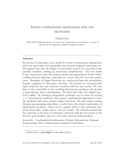 Robust combinatorial optimization with cost uncertainty