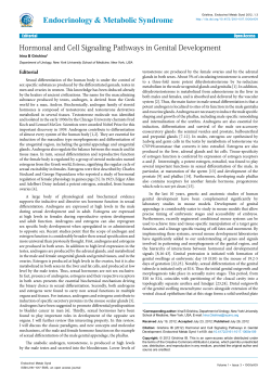 Hormonal and Cell Signaling Pathways in Genital Development