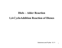 Diels &ndash; Alder Reaction 1,4-CycloAddition Reaction of Dienes