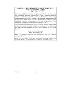 ipsas 19&mdash;provisions, contingent liabilities and
