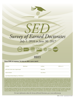 Survey of Earned Doctorates