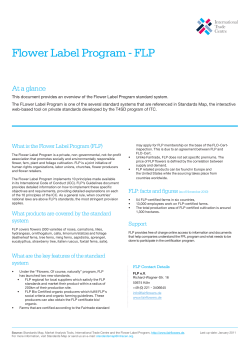 Flower Label Program - FLP - International Trade Forum