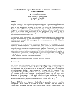 The concept of foregrounding as defined in stylistic is particularly
