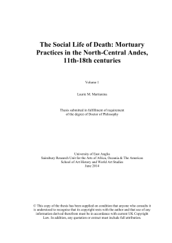 The Social Life of Death: Mortuary Practices in the North