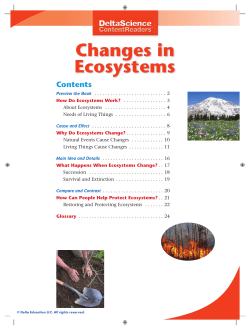 Changes in Ecosystems