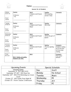 Name. Upcoming Events Special Schedule Monda Tuesda