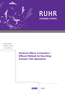 Hysteresis Effects in Economics – Different Methods for Describing