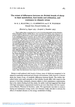 The extent of differences between six British breeds of sheep in their