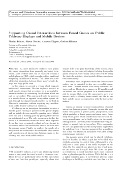 Supporting Casual Interactions between Board