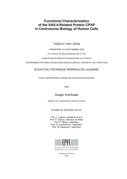 Functional Characterization of the SAS-4-Related