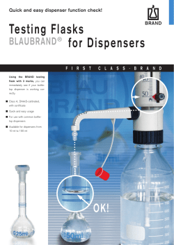 Testing Flasks BLAUBRAND&reg; for Dispensers