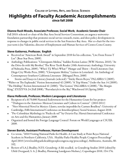 Highlights of Faculty Academic Accomplishments