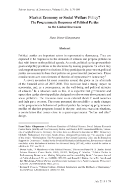 Market Economy or Social Welfare Policy?