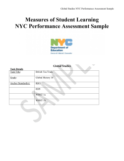 SAMPLE 10th grade Global Task