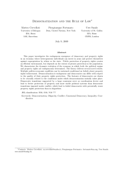 Democratization and the Rule of Law