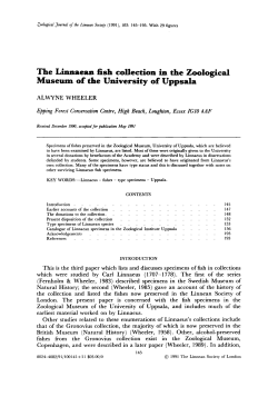 The Linnaean fish collection in the Zoological Museum of the
