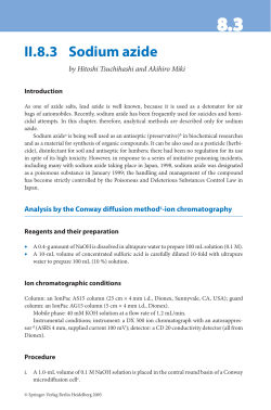 II.8.3 Sodium azide