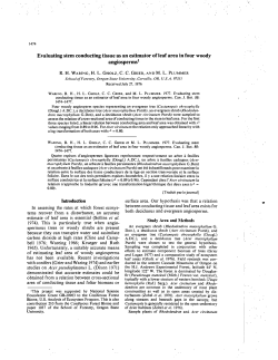 Evaluating stem conducting tissue as an estimator of leaf area in